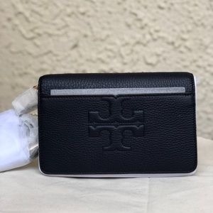 Tory Burch BOMBE t small crossbody clutch bag Navy